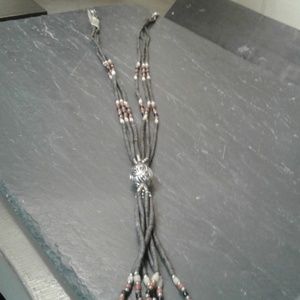 Beaded tassel necklace